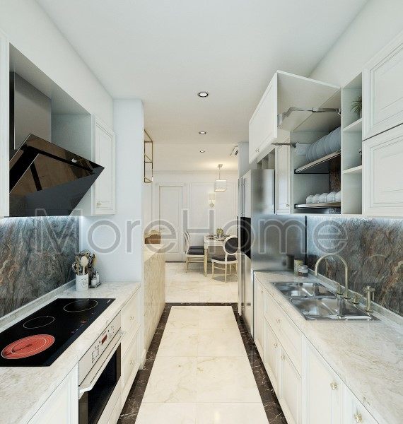 Thiết kế nội thất phòng bếp chung cư Vinhomes Park 6